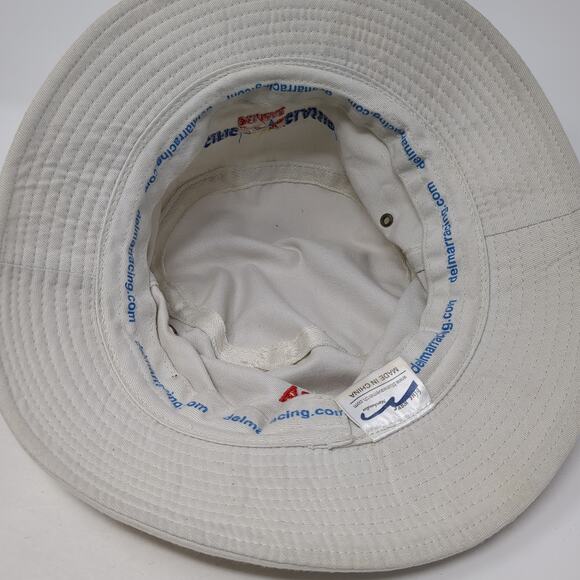 Pacific Classic Del Mar Bucket Hat Beige One Size Embroidered Blue Wave - Picture 7 of 10